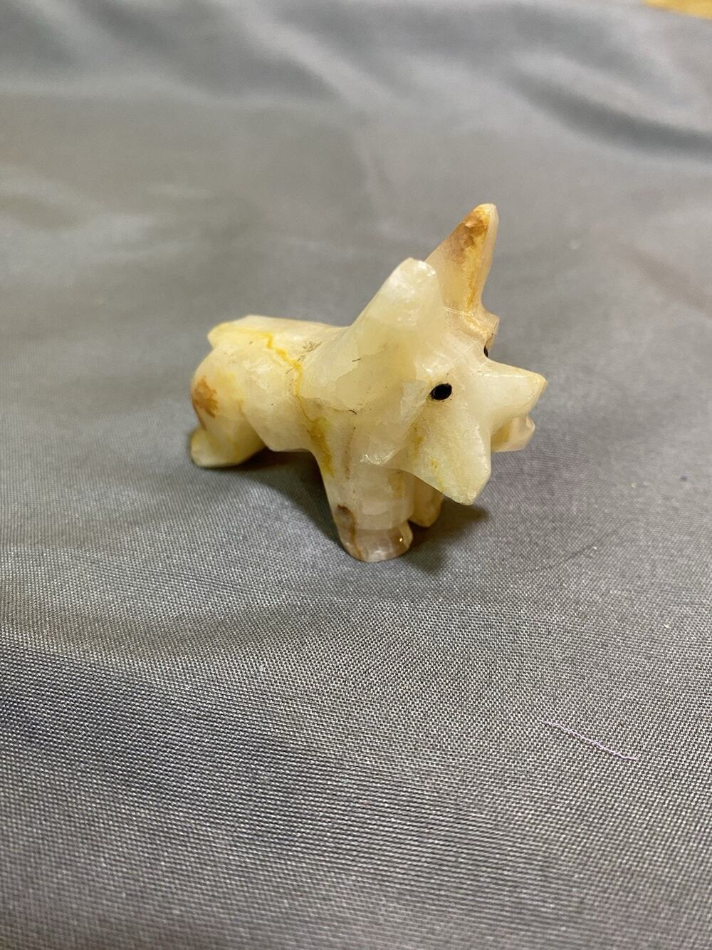 Tan Onyx Marble Scottie Dog Figurine